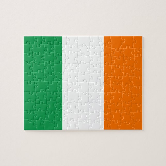 Quebra-cabeça com bandeira da Irlanda (Horizontal)