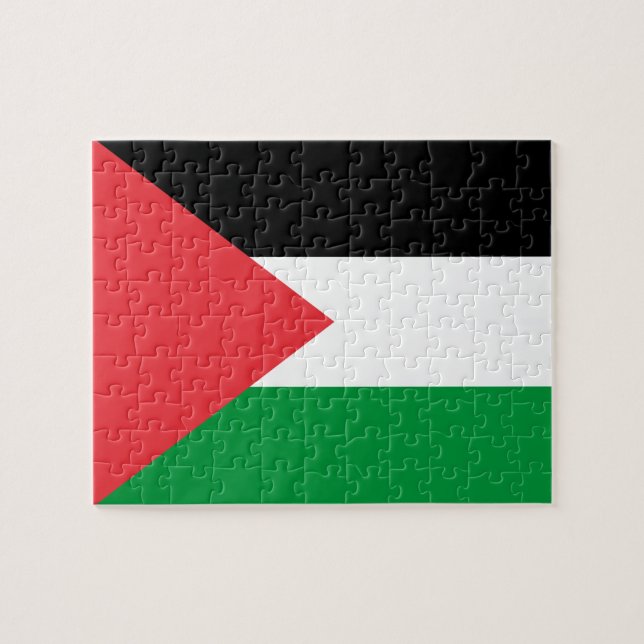 Quebra-cabeça com bandeira da Palestina (Horizontal)