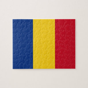 Quebra-cabeça com bandeira da Romênia