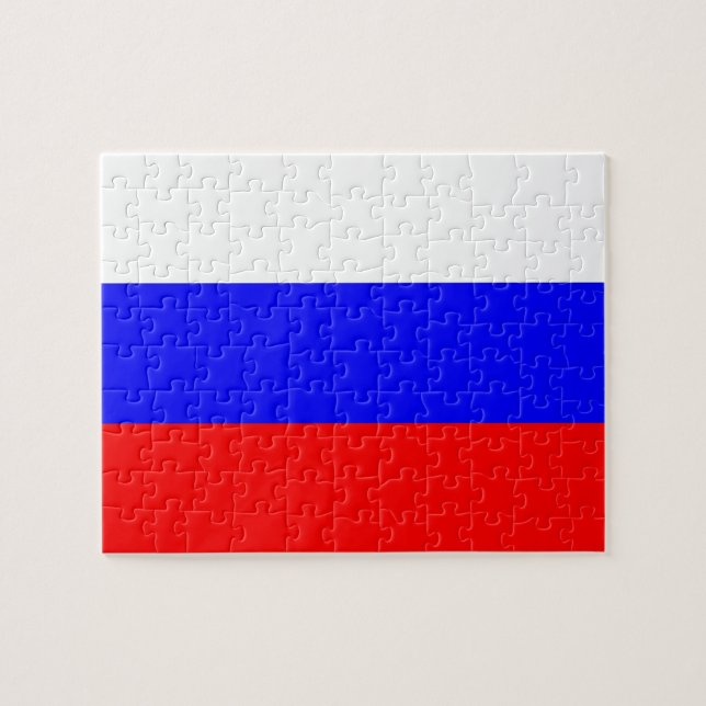 Quebra-cabeça com bandeira da Rússia (Horizontal)