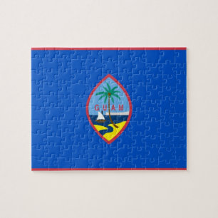 Quebra-cabeça com bandeira de Guam