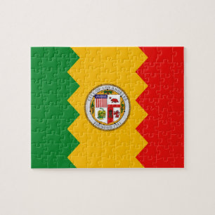 Quebra-cabeça com Bandeira de Los Angeles, Estado