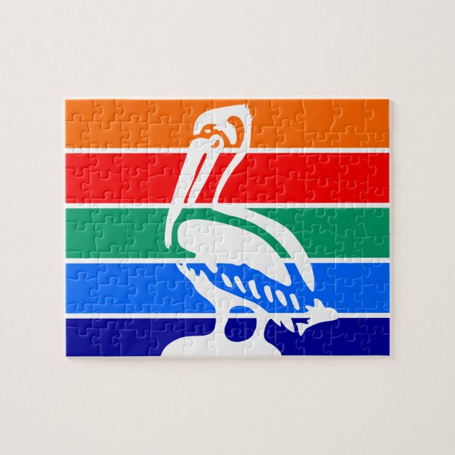 Quebra-cabeça com bandeira de Rua. Petersburgo (Horizontal)