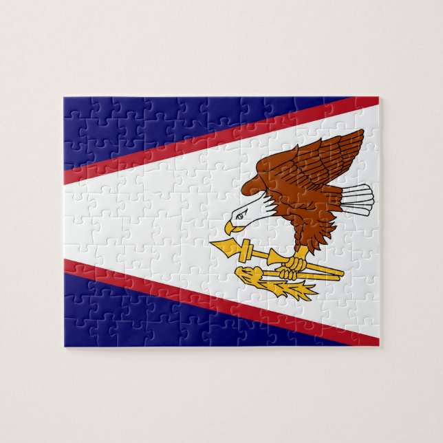 Quebra-cabeça com bandeira de Samoa Americana (Horizontal)