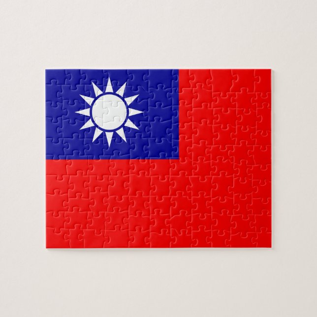 Quebra-cabeça com Bandeira de Taiwan (Horizontal)