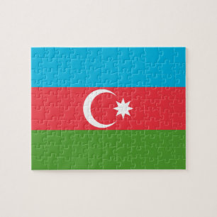 Quebra-cabeça com bandeira do Azerbaijão