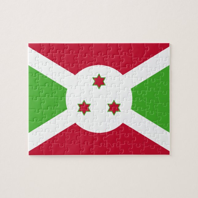 Quebra-cabeça com bandeira do Burundi (Horizontal)