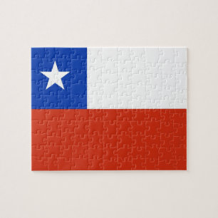 Quebra-cabeça com Bandeira do Chile