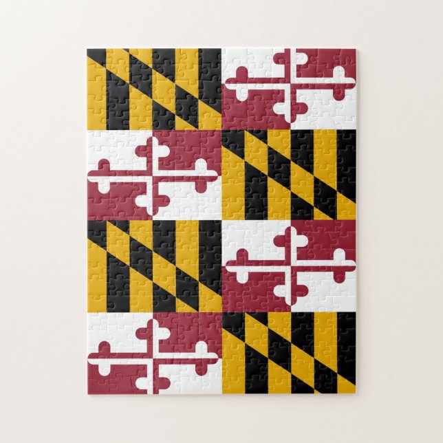 Quebra-cabeça com Bandeira do Estado de Maryland (Vertical)