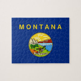 Quebra-cabeça com bandeira do Estado de Montana