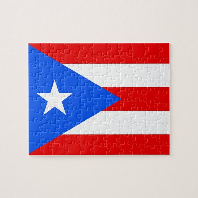 Quebra-cabeça com bandeira do Estado de Porto Rico (Horizontal)