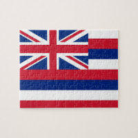 Quebra-cabeça com bandeira do Estado do Havaí