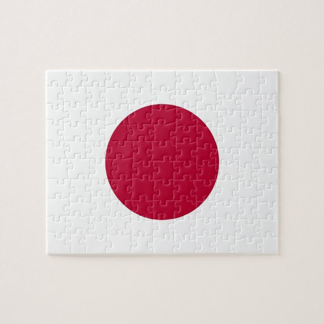 Quebra-cabeça com bandeira do Japão (Horizontal)