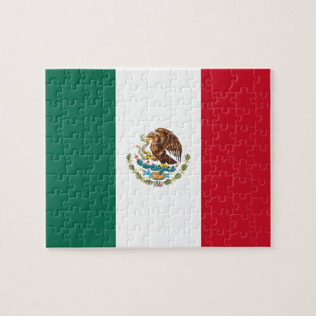 Quebra-cabeça com bandeira do México (Horizontal)