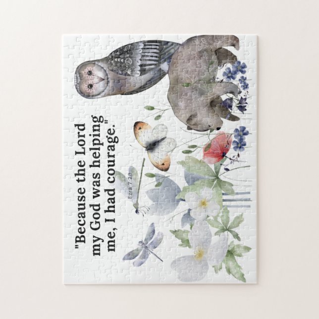 Quebra-cabeça com belo verso da bíblia (Vertical)