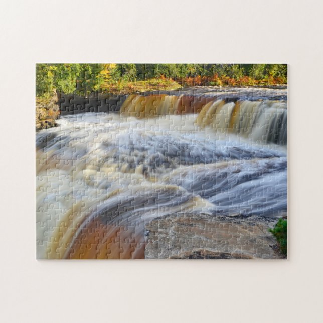 Quebra-cabeça com caixa de presentes/cachoeiras (Horizontal)