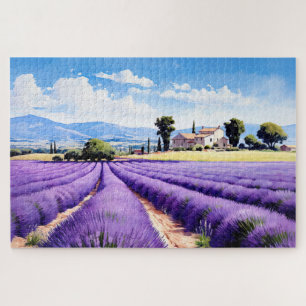 Quebra-cabeça com charmosa Proveniência lavanda Fr