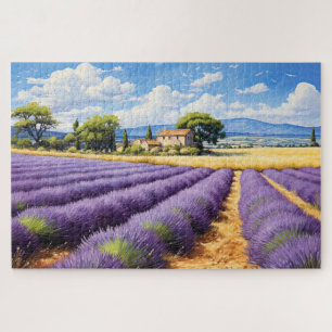 Quebra-cabeça com encantadora lavanda Provença Fra