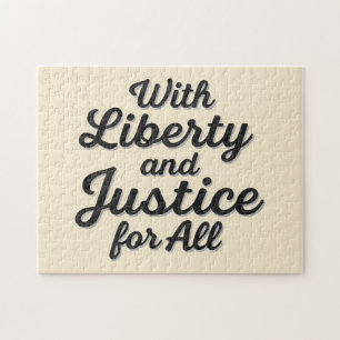 Quebra-cabeça Com Liberdade e Justiça para Todos Protesto Liberd