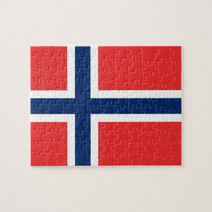 Quebra-cabeça com pavilhão da Noruega