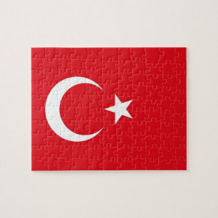 Quebra-cabeça com pavilhão da Turquia