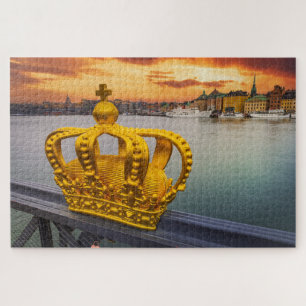 Quebra-cabeça com pôr do sol de Estocolmo, Suecia