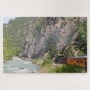 Quebra-cabeça Comboio a vapor e Rio Animas, Colorado