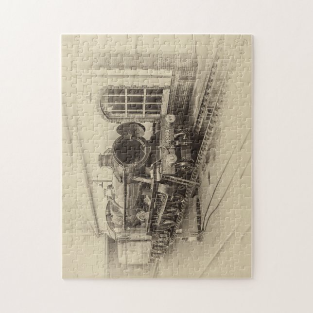 Quebra-cabeça comboio a vapor velho (Vertical)