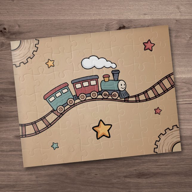 Quebra-cabeça Comboio de madeira (Wooden Train Puzzle)