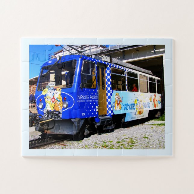 Quebra-cabeça Comboio marmota na Suiça (Horizontal)