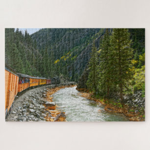 Quebra-cabeça Comboio Seguindo o Rio Animas, Colorado