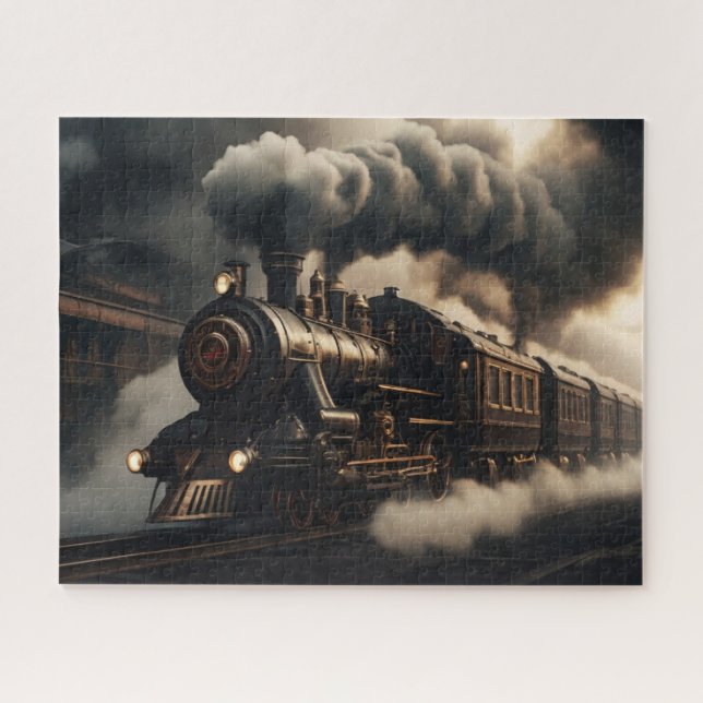 Quebra-cabeça Comboio Steampunk Negro (Horizontal)