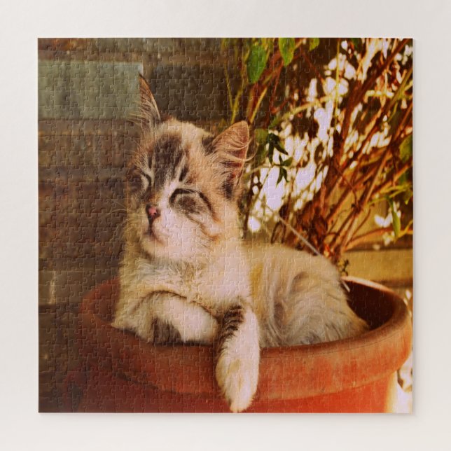 Quebra-cabeça Comfy Sleepy Gatinho (Vertical)