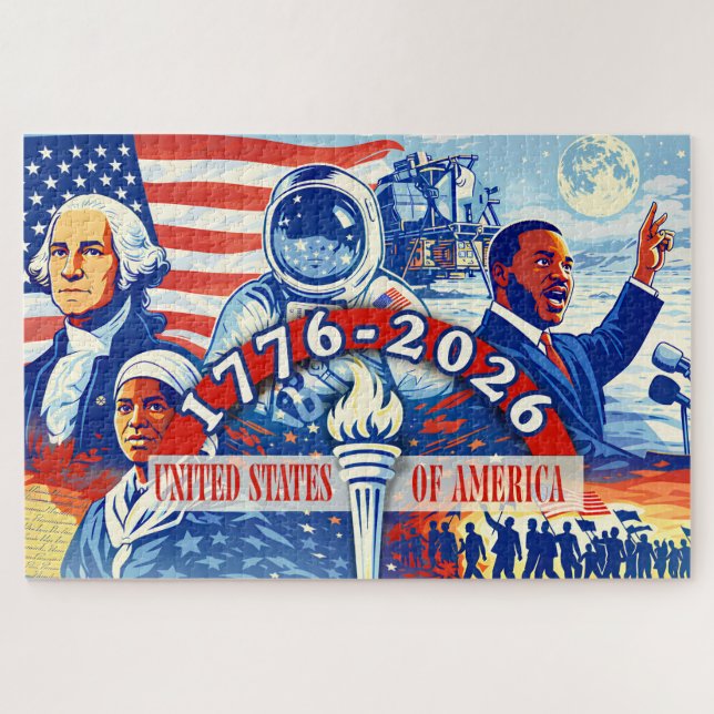Quebra-cabeça Commemorative 1776-2026 USA Semiquincentennial  (Horizontal)