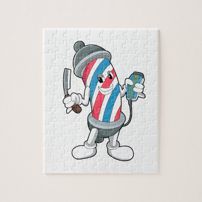 Quebra-cabeça Como Hairdresser com Razor (Vertical)