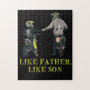Quebra-cabeça Como Pai Como Filho Motocross Dirt Bike