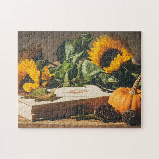 Quebra-cabeça Complexo de Imagens Estéticas de Girassol Puzzle Q (Horizontal)