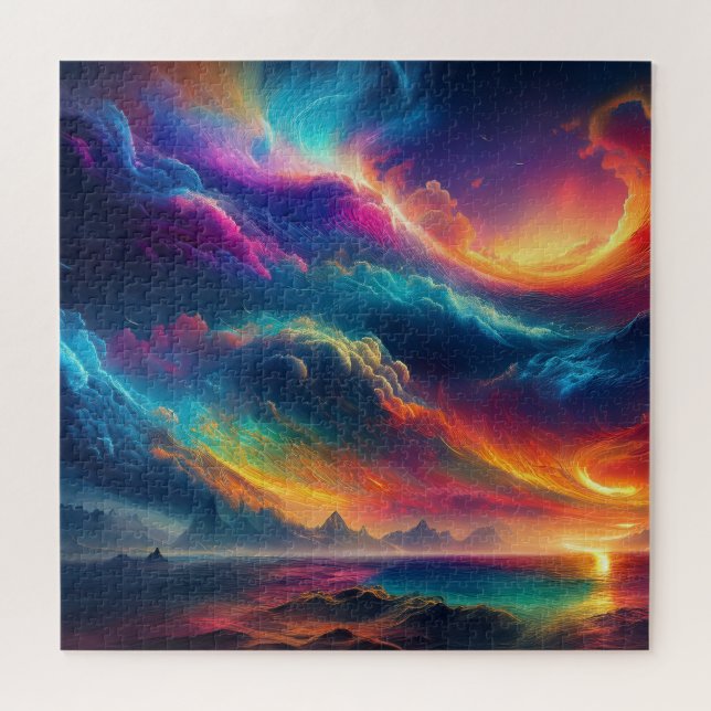 Quebra-cabeça Composição Abstrata de uma Tempestade Perfeita de  (Horizontal)