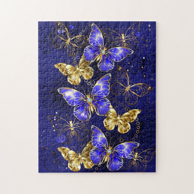 Quebra-cabeça Composição com borboletas de fogo (Vertical)