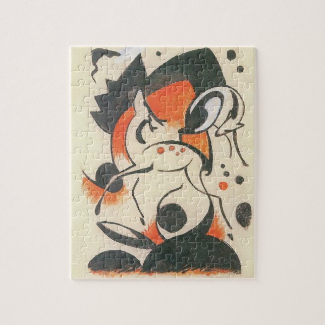 Quebra-cabeça Composição com Dois Veados por Franz Marc (Vertical)