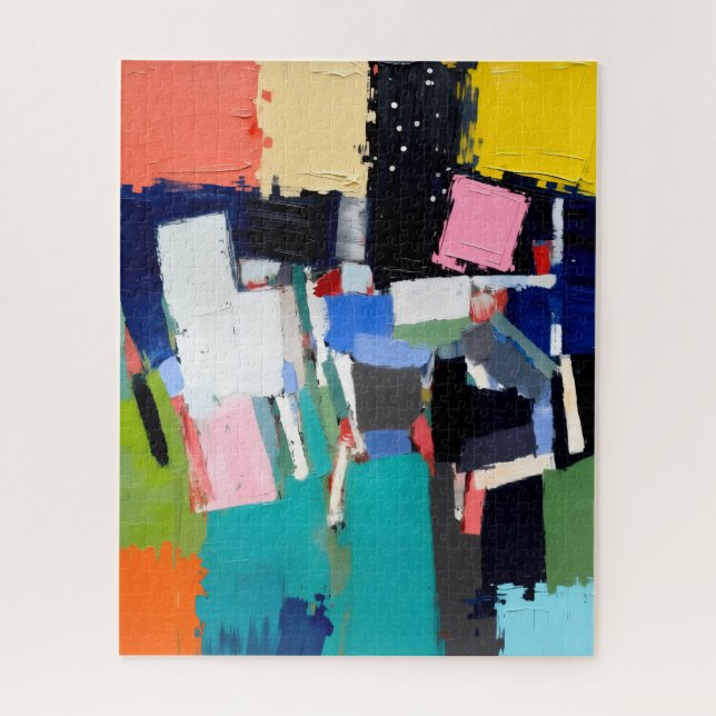 Quebra-cabeça Composição de Obra de Arte Abstrata (Vertical)