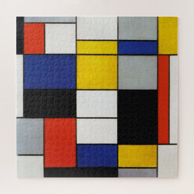Quebra-cabeça Composição, Mondrian (Horizontal)
