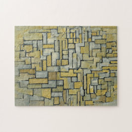 Quebra-cabeça Composição Piet Mondrian em castanho e Cinza