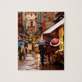 Quebra-cabeça Comprando na Chuva
