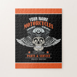 Quebra-cabeça Compro de Motociclos Personalizados do Crânio Voa