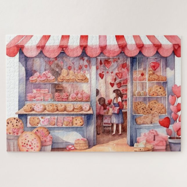 Quebra-cabeça Compro Watercolor Old Town Cookie (Horizontal)