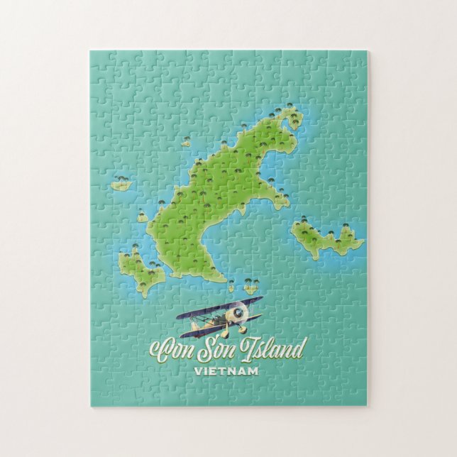 Quebra-cabeça Con Son Island map Vietnam (Vertical)