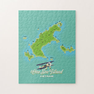 Quebra-cabeça Con Son Island mapa do Vietname
