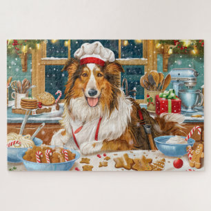 Quebra-cabeça Confeitaria de Natal de Collie: Festivo Natal