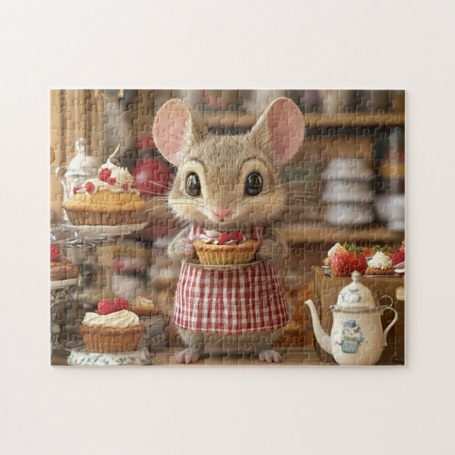 Quebra-cabeça Confeitaria Mouse Chef Tiny Tail Cozinha Caprichos (Horizontal)